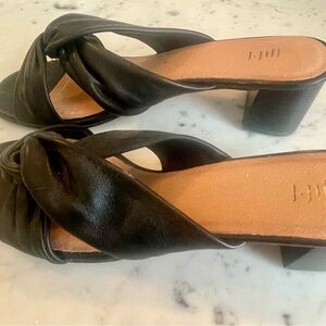 J. Jill Black Leather Black Leather Sandals~Heels